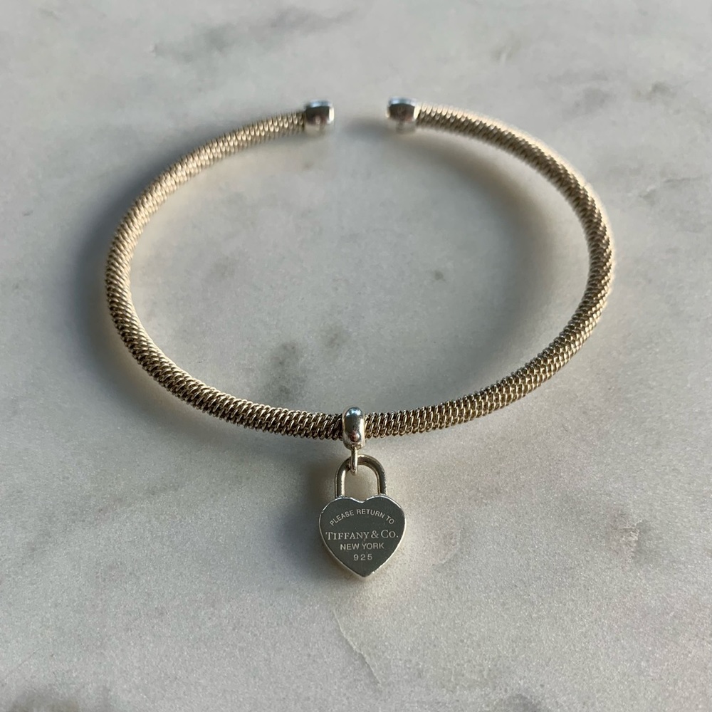 Silver Tiffany & Co Mesh Cuff Bracelet